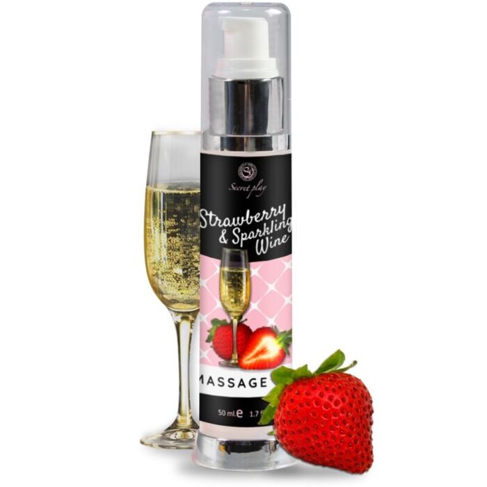 Secretplay - Huile de Massage Fraise & Champagne 50 ml