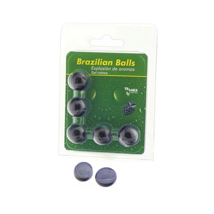 5 Balles Brésiliennes Explosion d'Arômes Gel Intime - Fruits des Bois | Massage érotique et plaisir intense