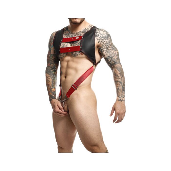 DNGEON Top Cockring Harness - Rouge