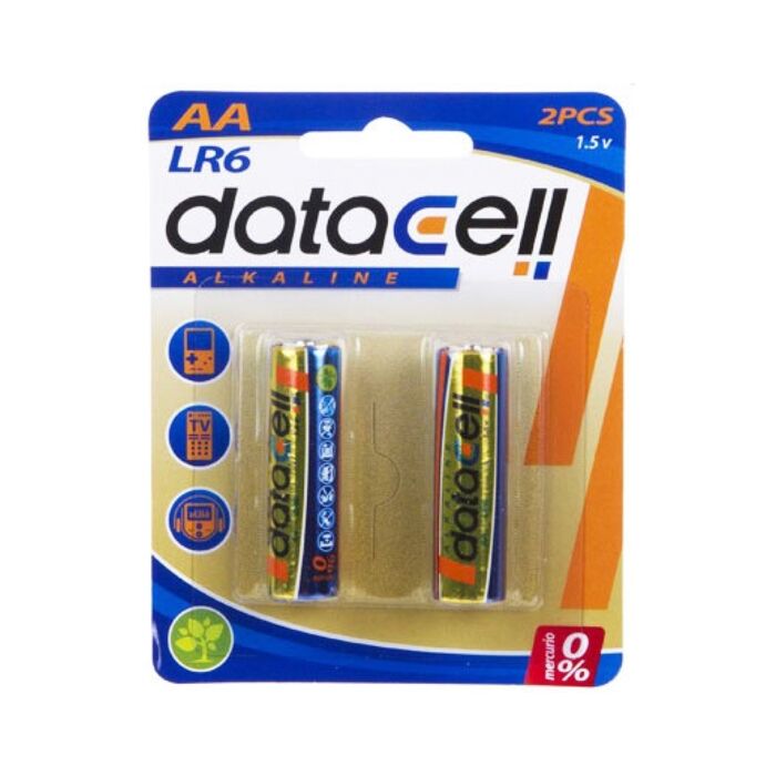 Blister 2 piles alcalines LR6/AA - Datacell