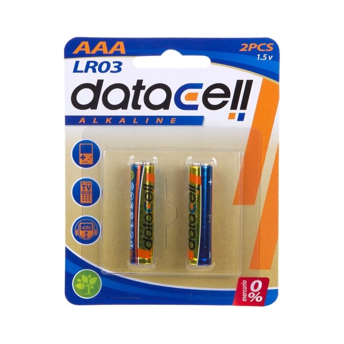 Blister de 2 piles alcalines LR03/AAA - Datacell - Qualité Premium