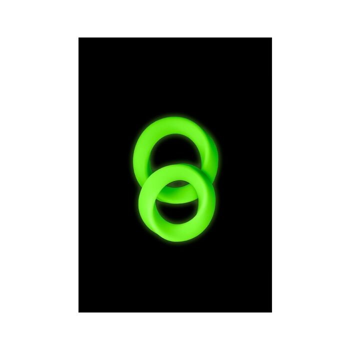 Aïe! - Anneaux Phalliques Lumineux dans le Noir - 2 pièces