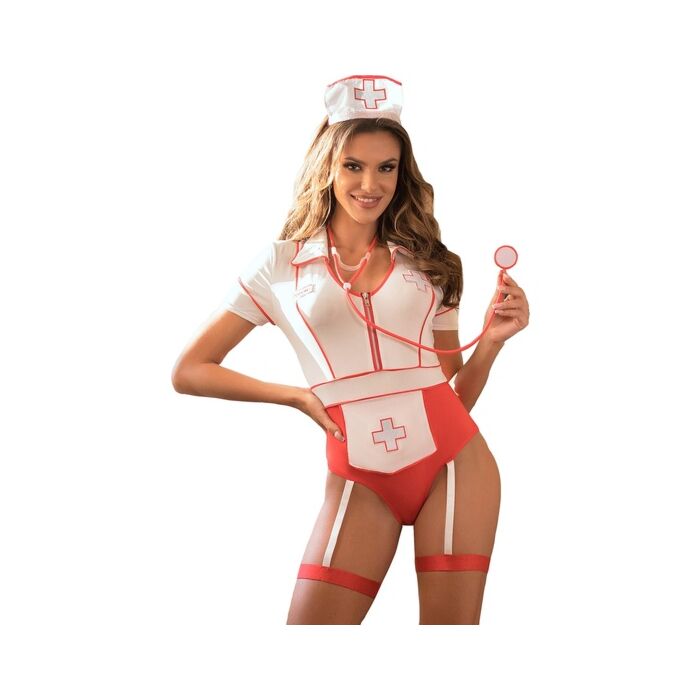 Costume Infirmière 3XL à Fermeture Éclair Multicolore