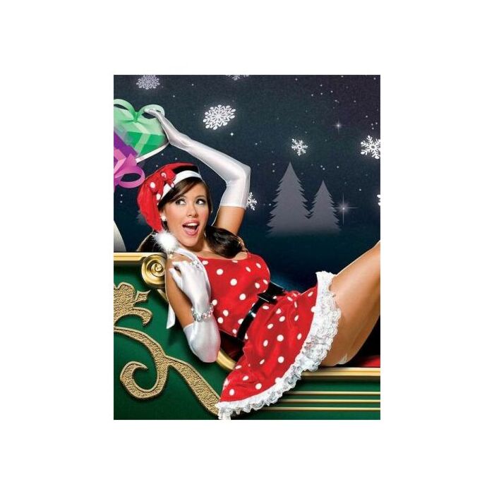 Robe de Noël à pois rouges