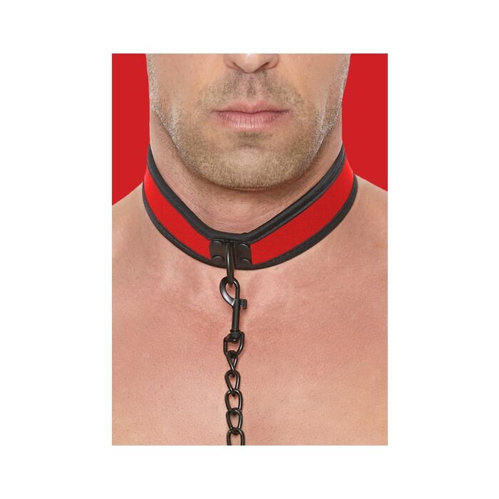 Collier en néoprène rouge 