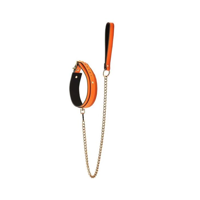 Collier et Laisse Glow Orange Dream Toys
