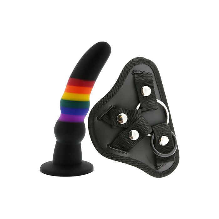 Dildo ceinture Arc-en-ciel