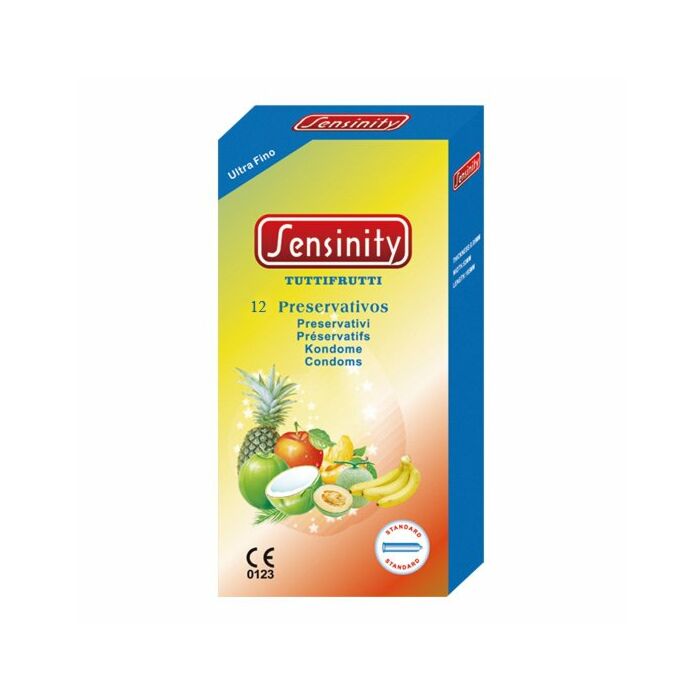 préservatifs Tutti frutti Sensinity-12 unités