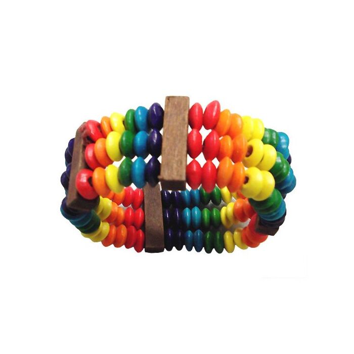 Bracelet Arc-en-ciel en Bois