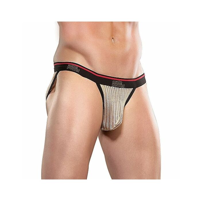 Homme string nue micro puissance crochet
