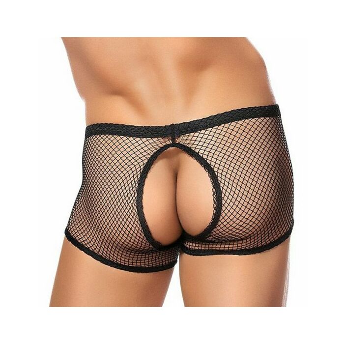 Homme boxeur réseau électrique avec une ouverture noire