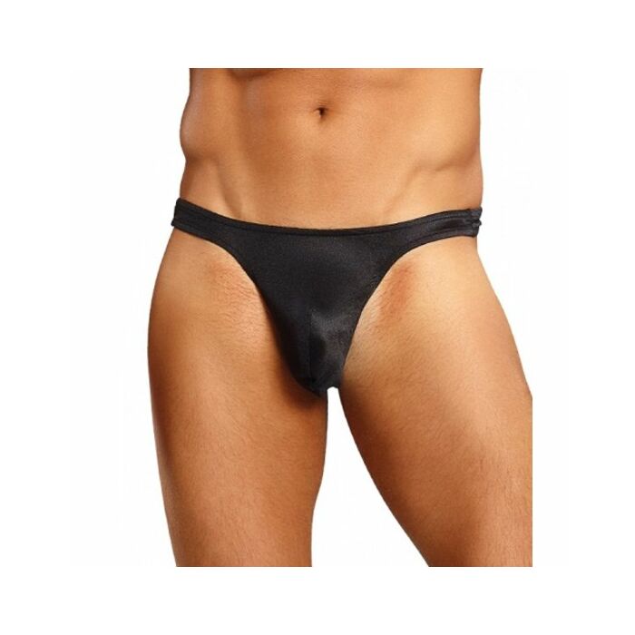 puissance Homme satin noir string