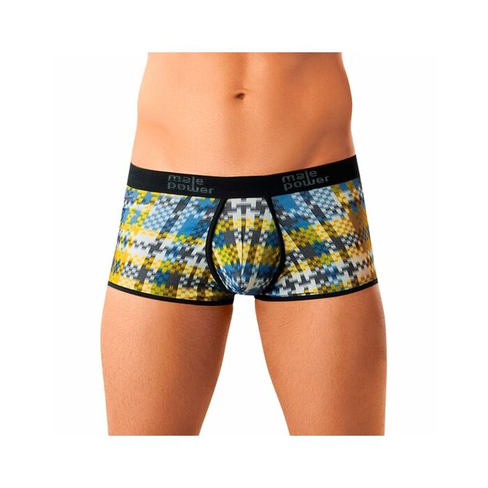 Homme puissance enhancer boxeur impression numérique bleu