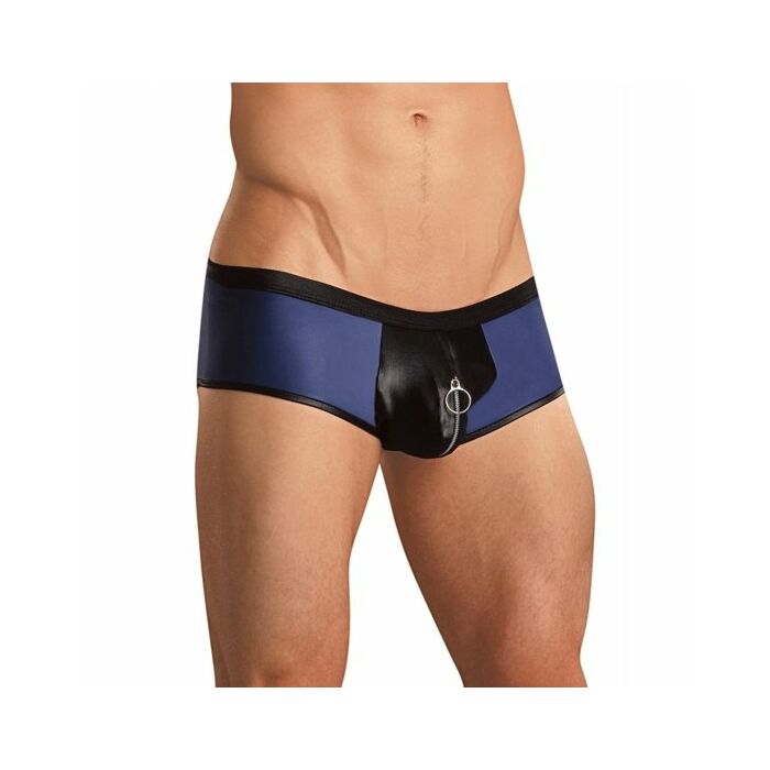 pouvoir boxer Homme fermeture éclair noir-bleu