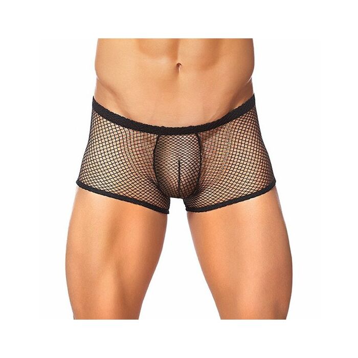 Boxer Homme réseau électrique noir