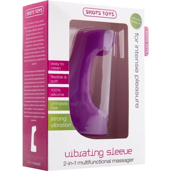 Vibrant étui pénien 2 en 1 multifonctionnel Massager violet