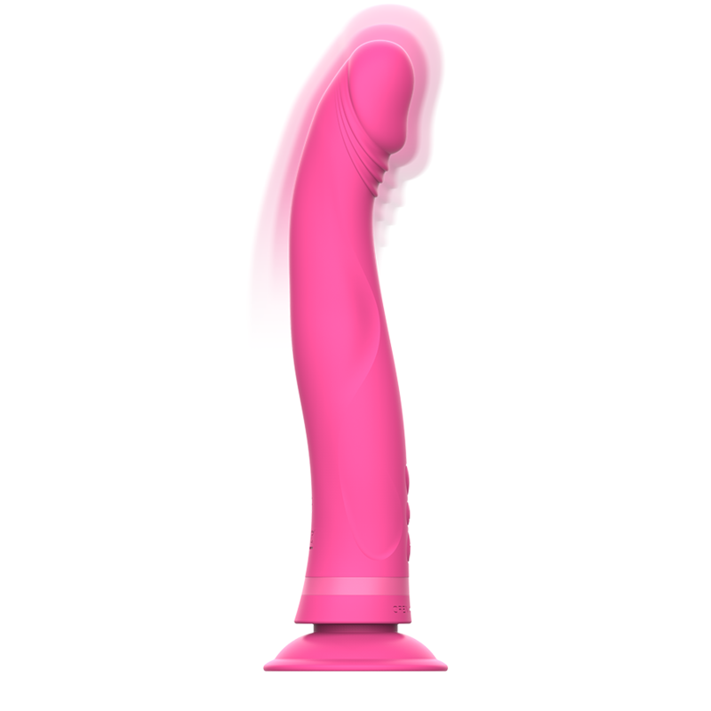 Vibromasseur Intense Michelangelo en silicone rose - Double densité, puissant et rechargeable