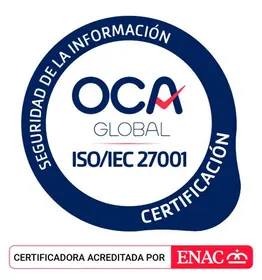 Marque de certification OCA pour l’ISO/IEC 27001, accréditée par l’ENAC